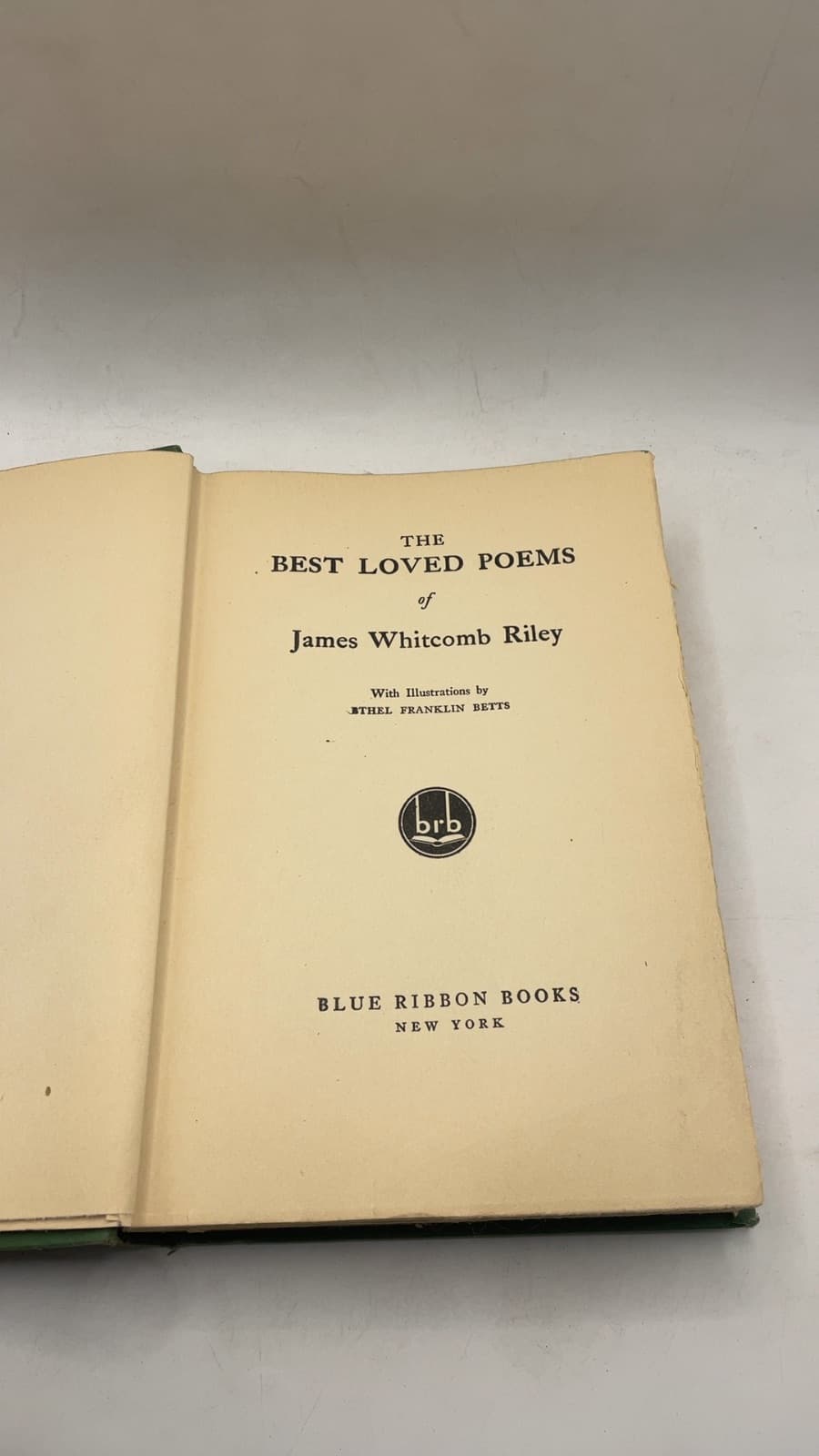 The Best Loved Poems of James Whitcomb Riley by James Whitcomb Riley - title page