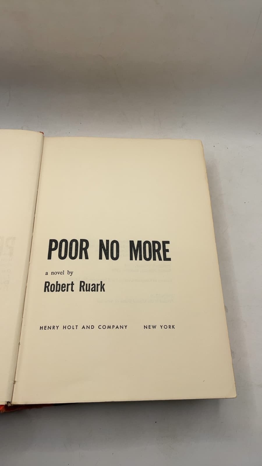 Poor NO More by Robert Ruark - title page