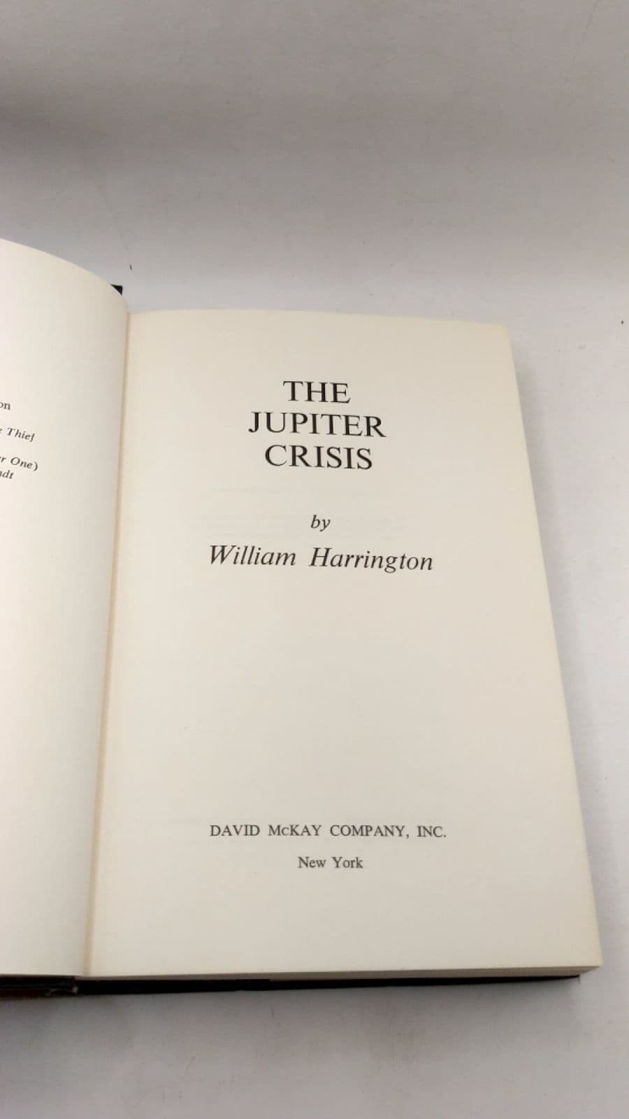 THE Jupiter Crisis by William Harrington - title page