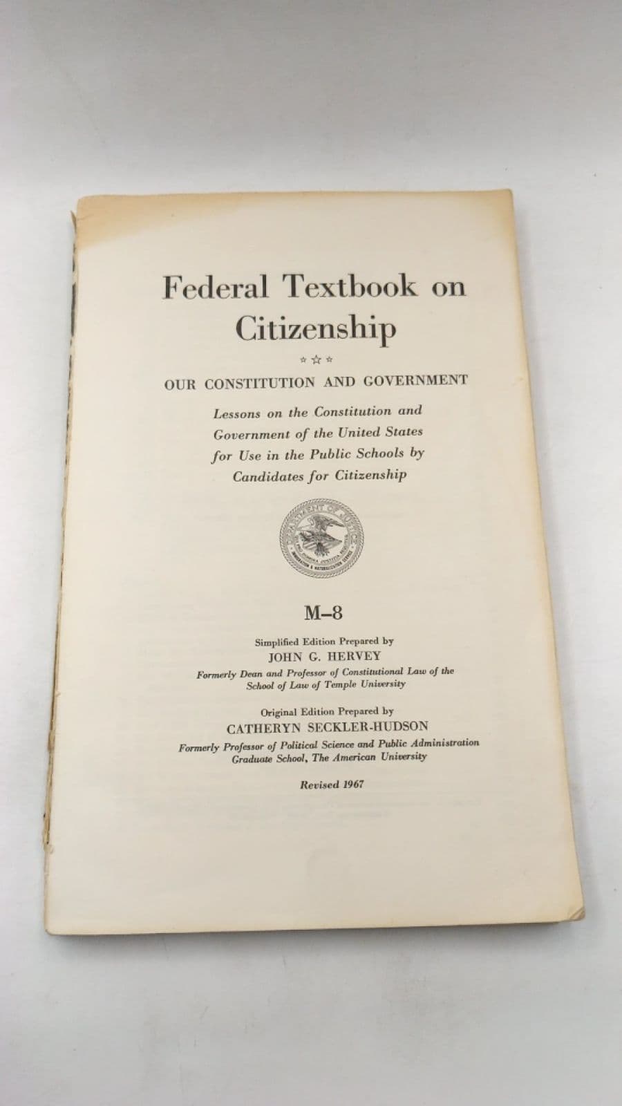 Our Constitution and Government by John G. Hervey, Catheryn Seckler-Hudson - title page