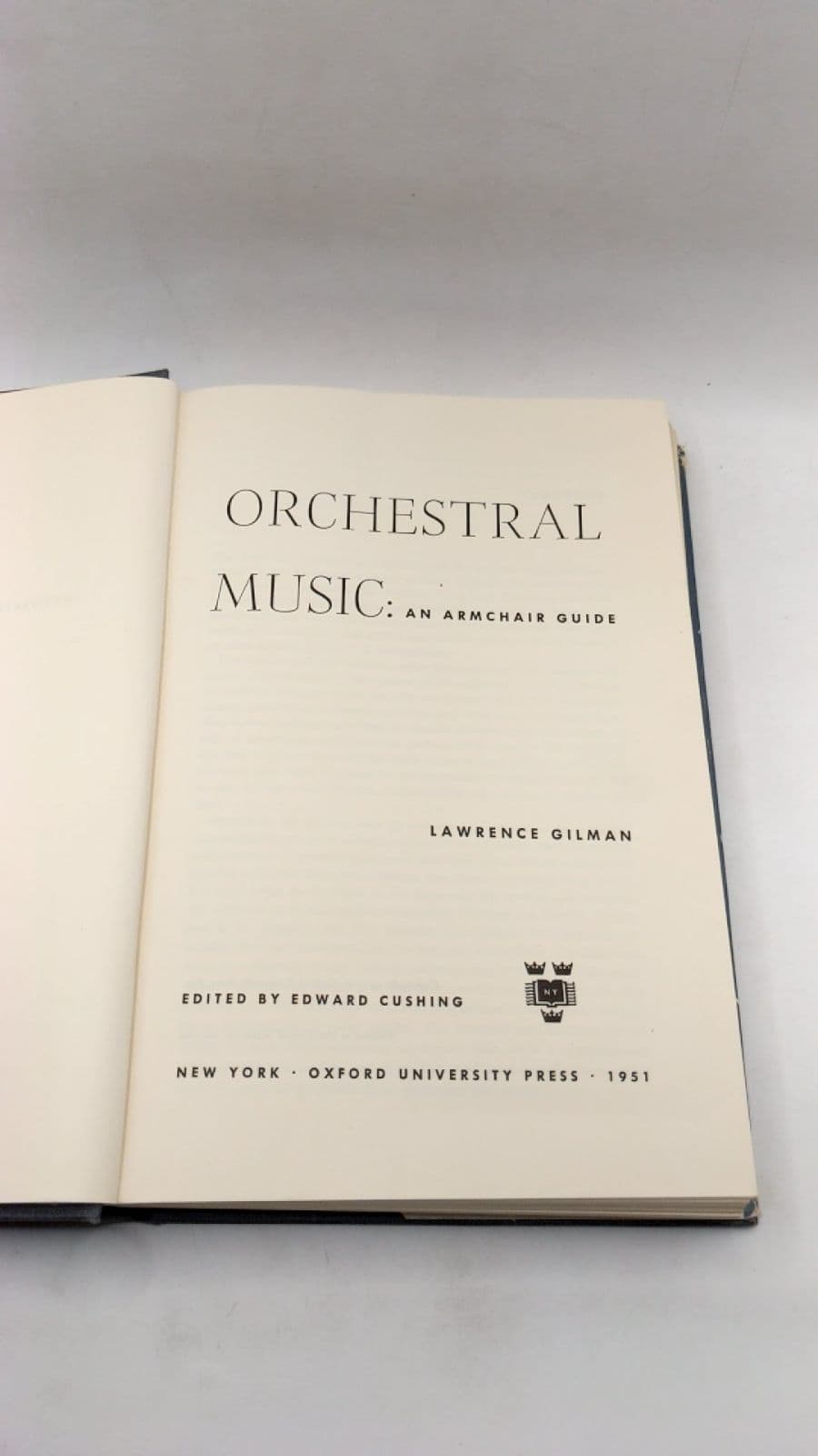 Orchestral Music: An Armchair Guide by Lawrence Gilman - title page