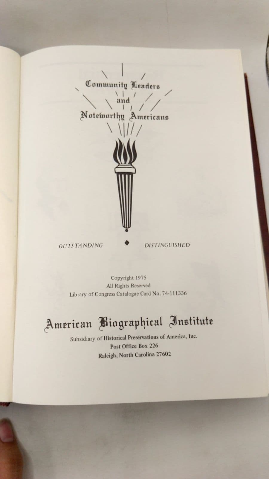 Community Leaders and Noteworthy Americans - title page
