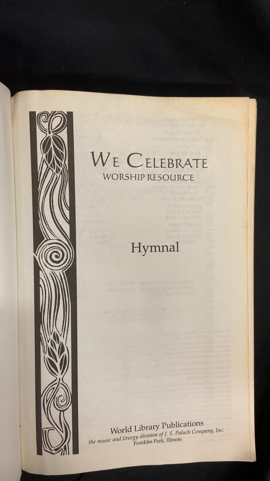 We Celebrate Worship Resource Hymnal - title page