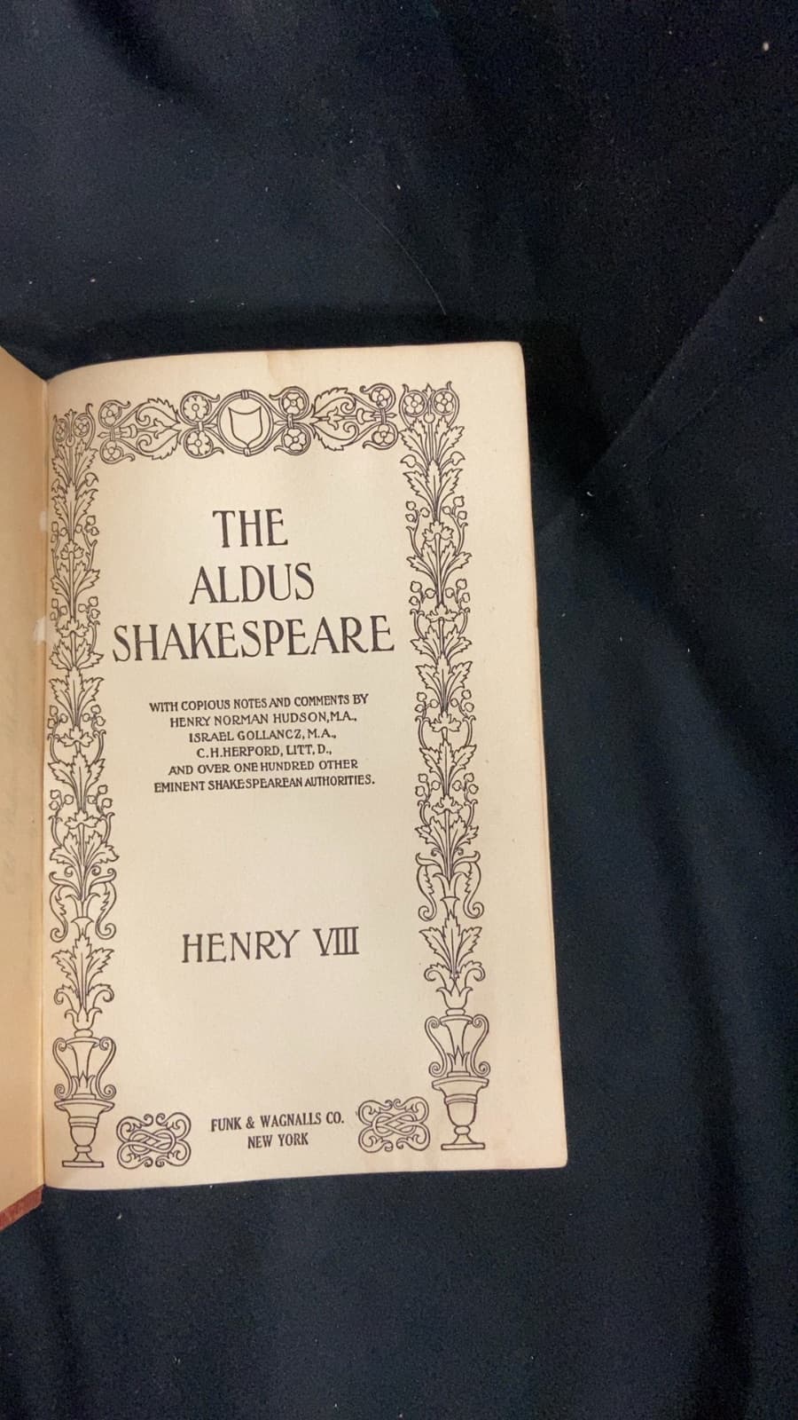 The Aldus Shakespeare: Henry VIII - title page