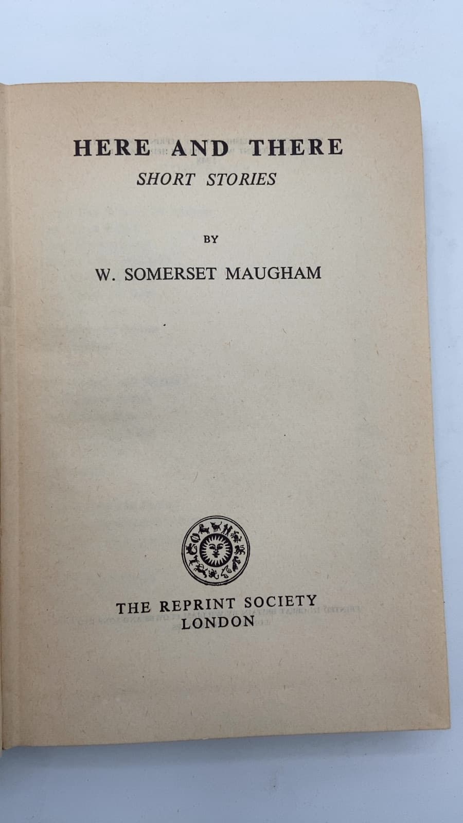 Here and There: Short Stories by W. Somerset Maugham - title page
