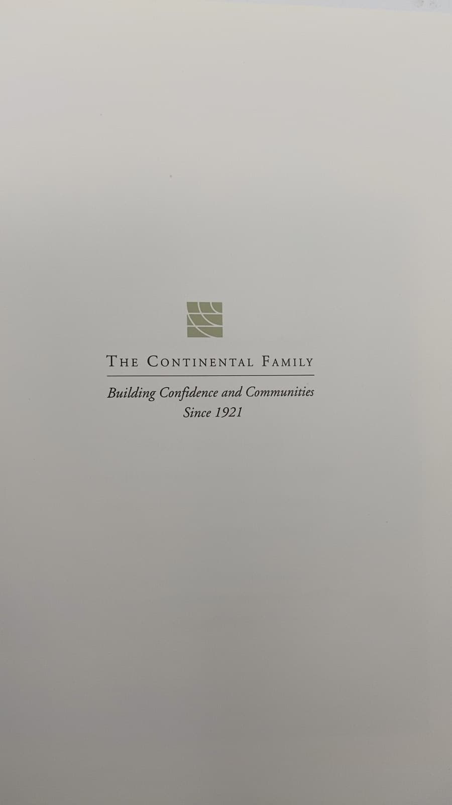 The Continental Family by Walt Crowley - title page