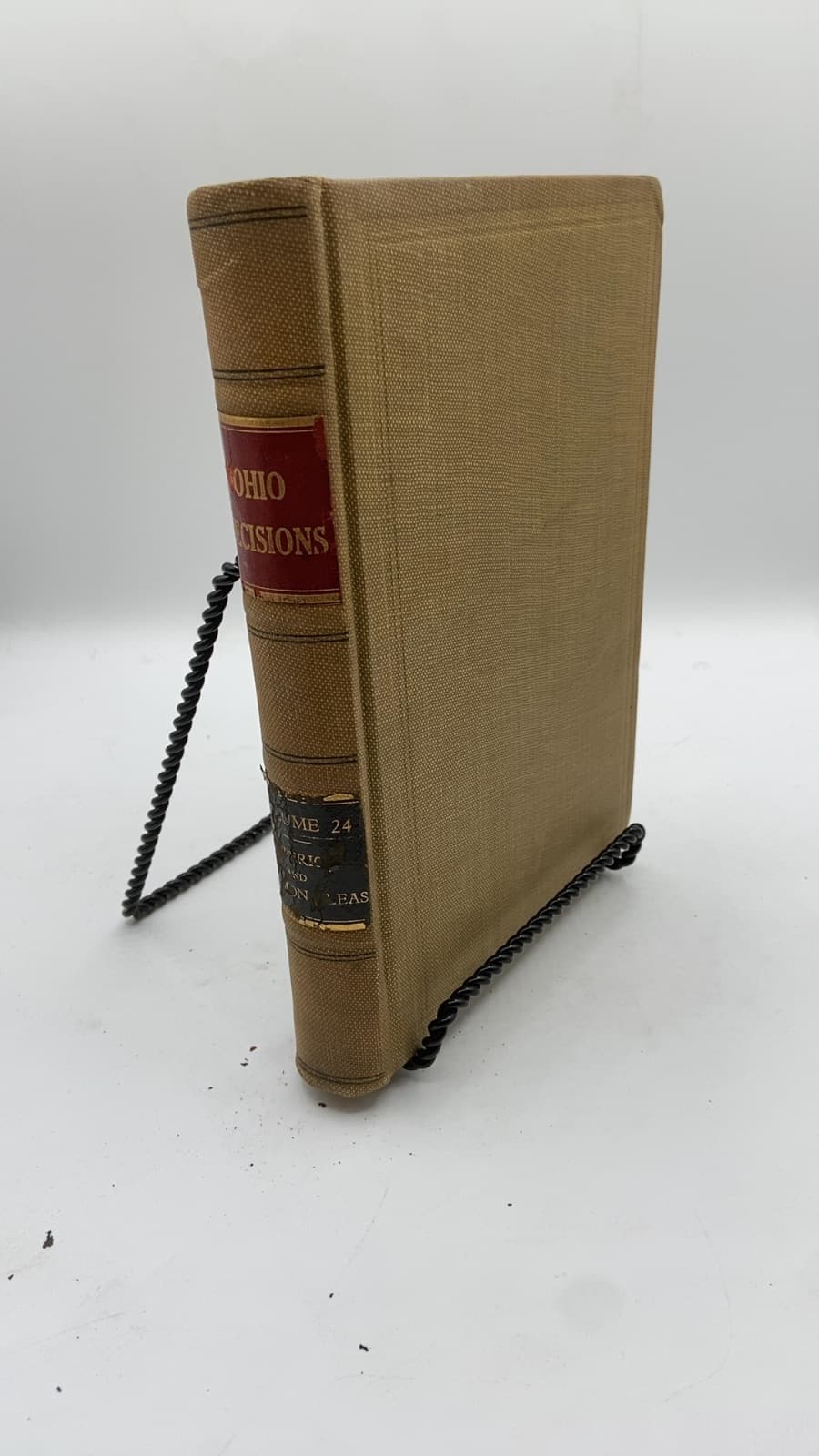 Vol. 24 Reports of Cases Argued and Determined in Ohio Common Pleas and Superior Courts by W. J. Tossell - front cover