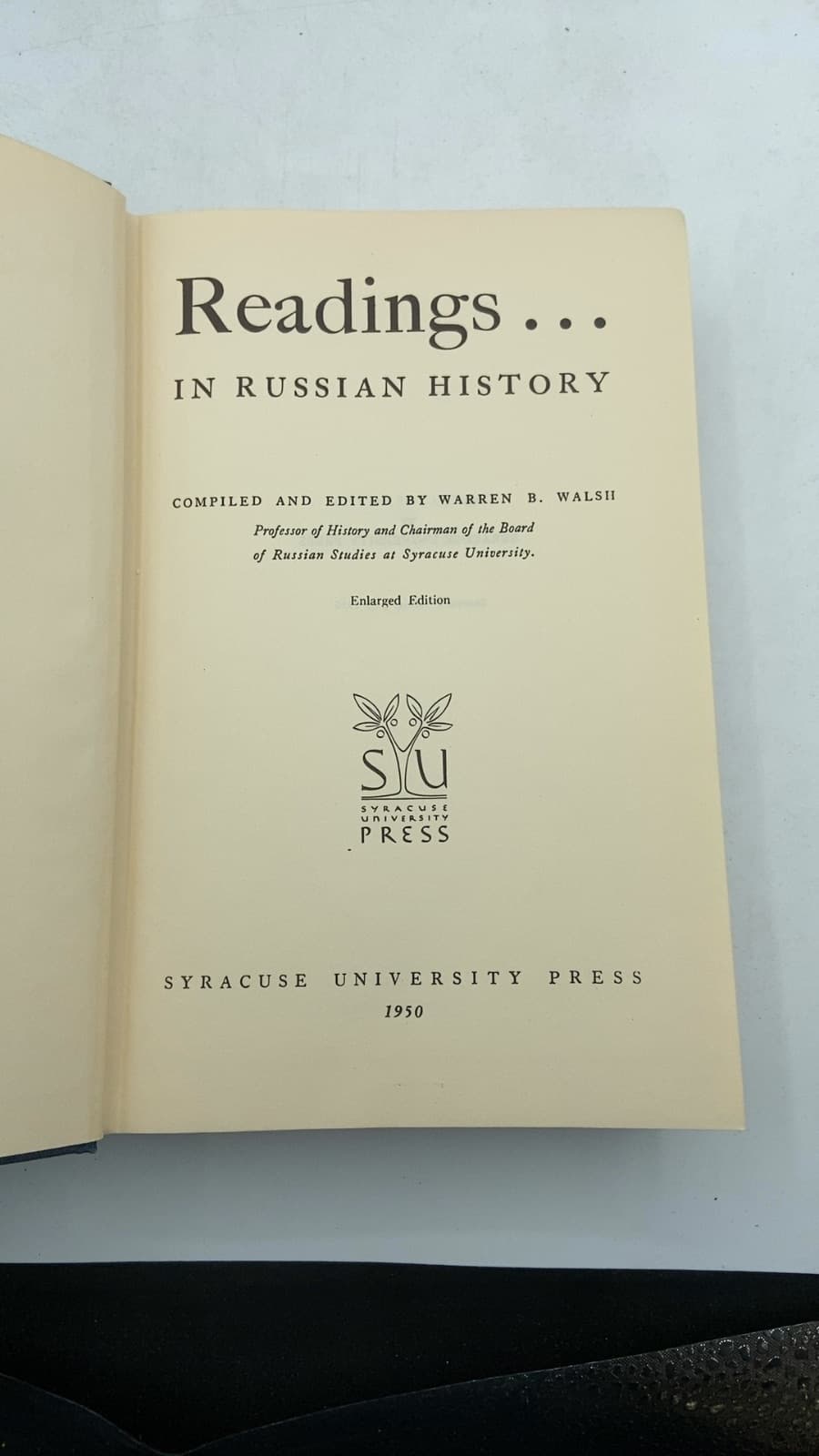 Readings in Russian History by Warren B. Walsh - title page