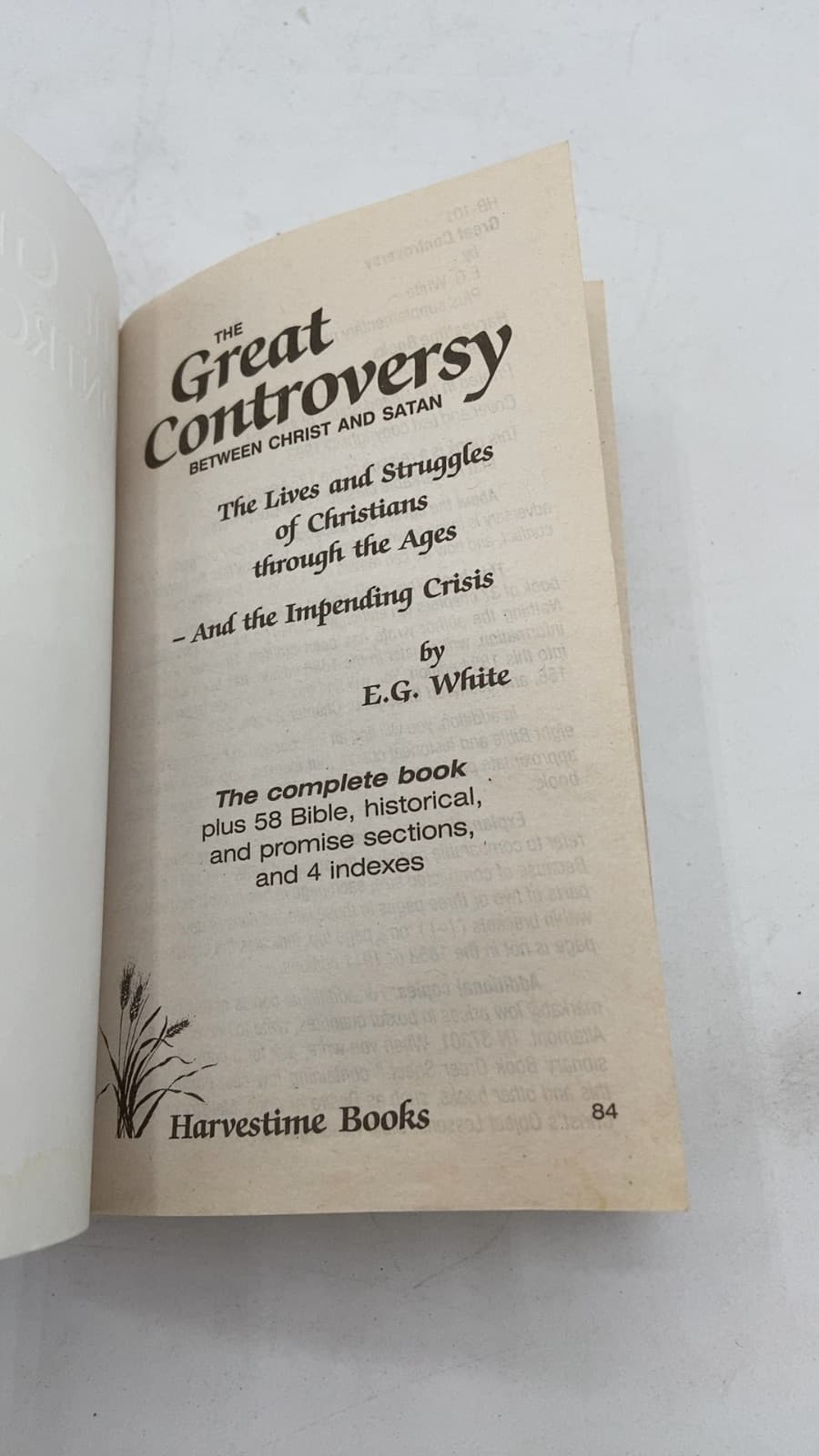 The Great Controversy Between Christ and Satan by E.G. White - title page