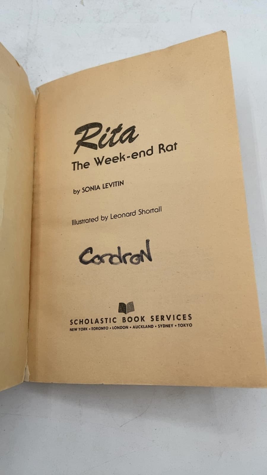 Rita The Week-end Rat by Sonia Levitin - title page