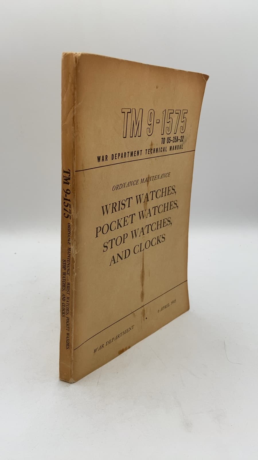Wrist Watches, Pocket Watches, Stop Watches, and Clocks - front cover