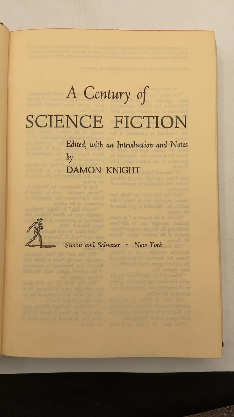A Century of Science Fiction by Damon Knight - title page