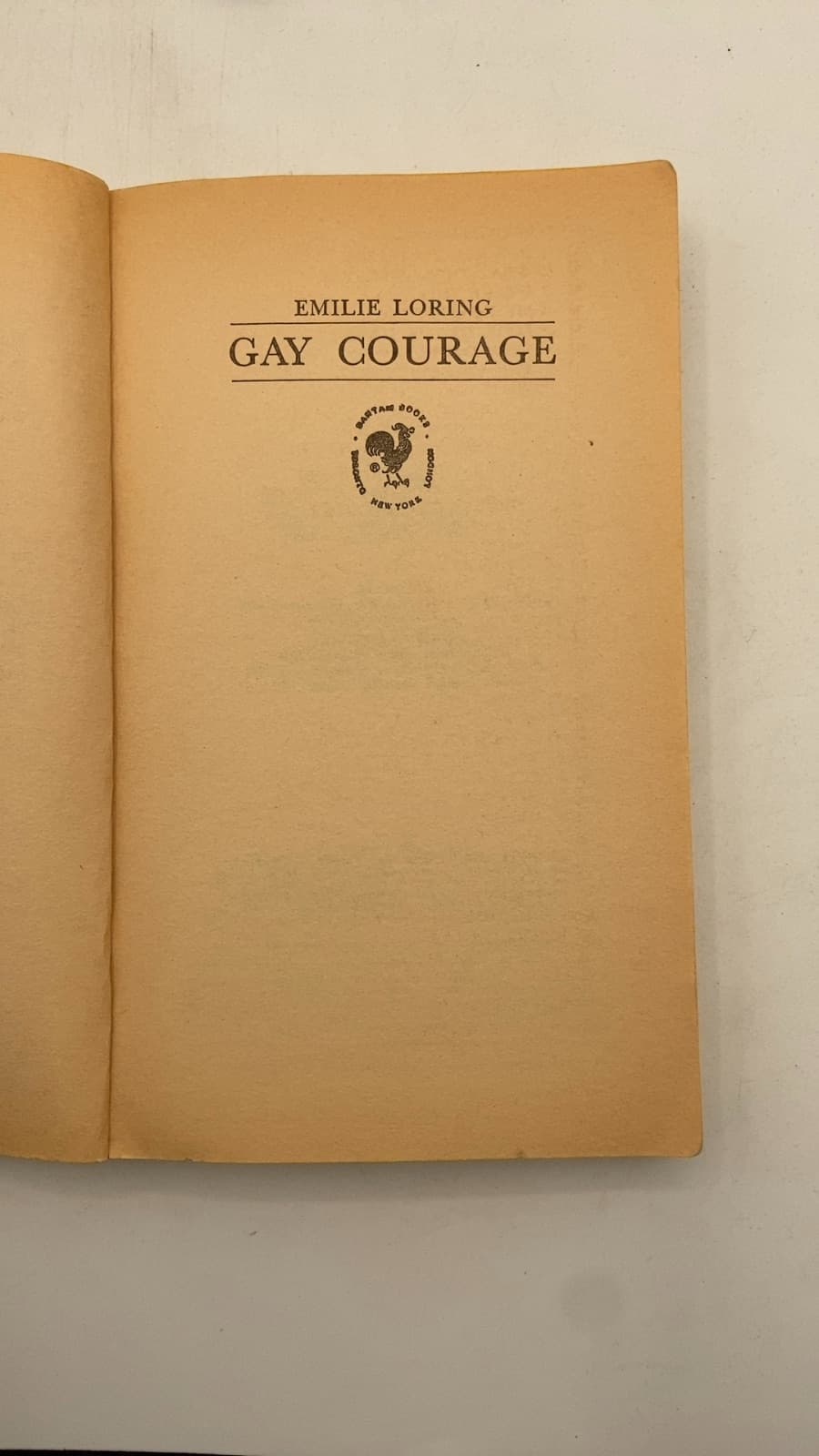 GAY Courage by Emilie Loring - title page