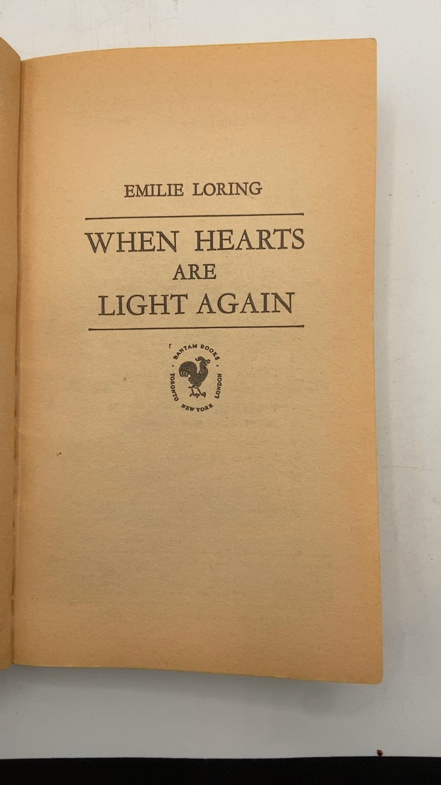When Hearts ARE Light Again by Emilie Loring - title page