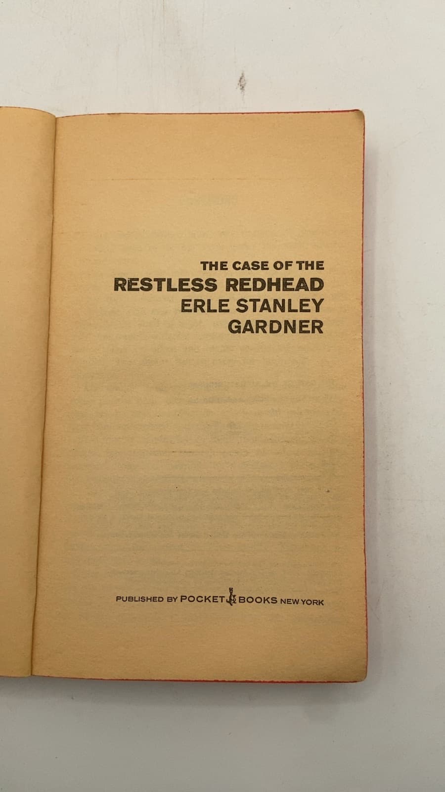 The Case of the Restless Redhead by Erle Stanley Gardner - title page