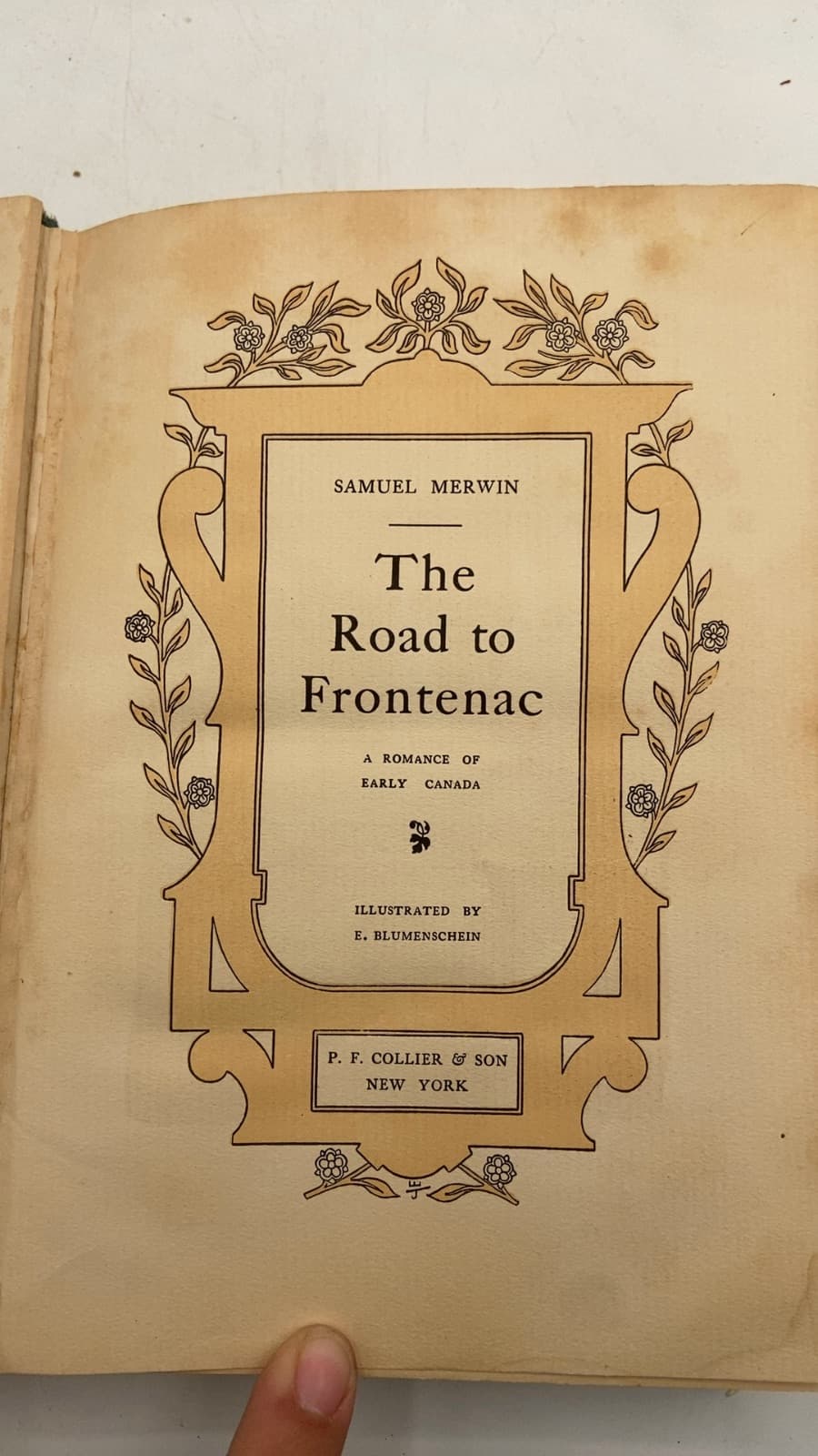 The Road to Frontenac by Samuel Merwin - title page