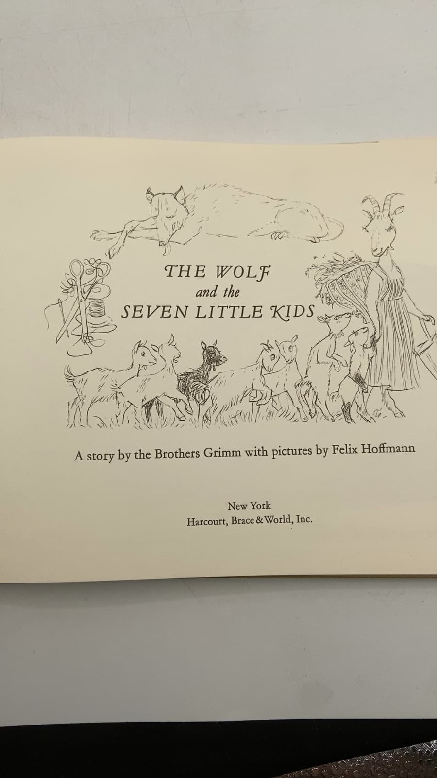 The Wolf and the Seven Little Kids by Brothers Grimm - title page