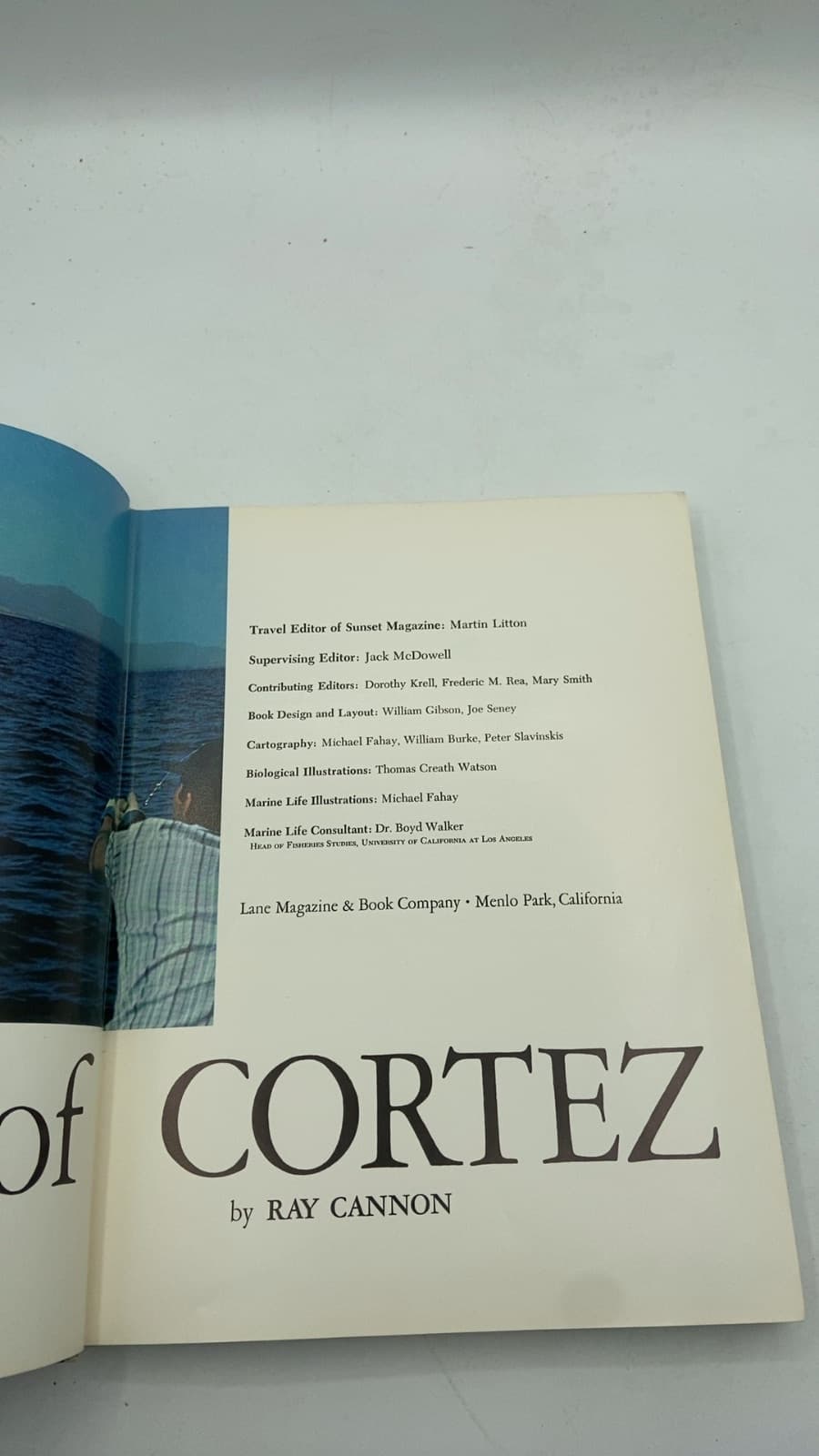 The Sea of Cortez by Ray Cannon - title page