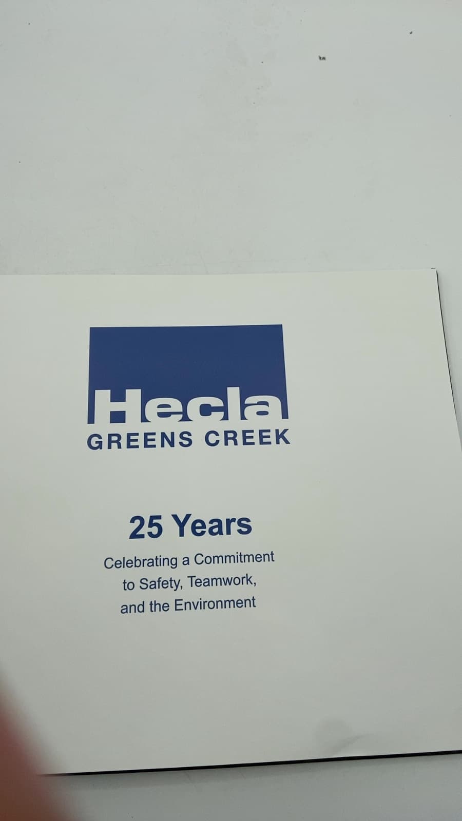 Hecla Greens Creek 25 Years - title page