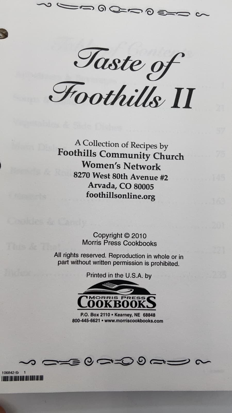 Taste of Foothills II by Foothills Community Church Women's Network - title page