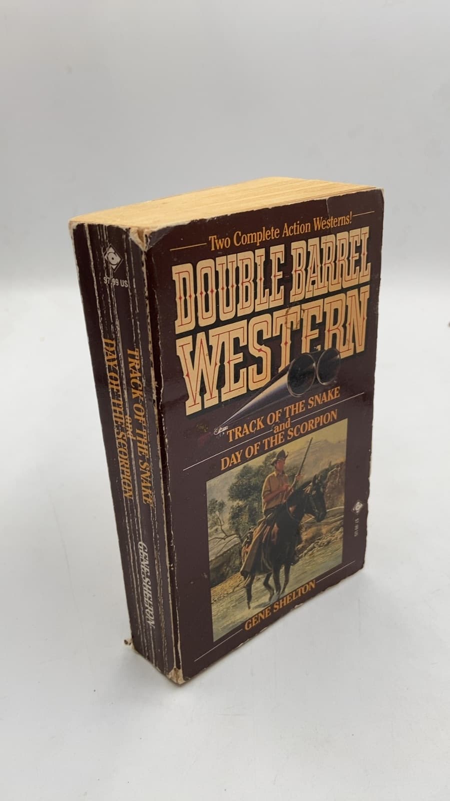Double Barrel Western: Track of the Snake and Day of the Scorpion by Gene Shelton - front cover