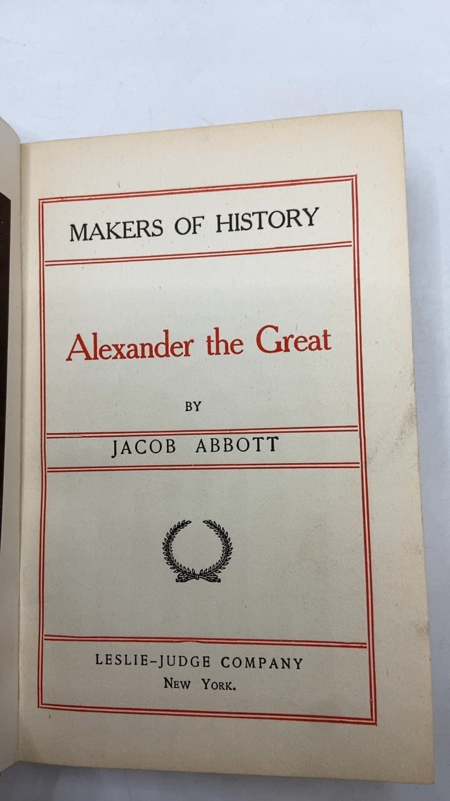 Makers of History: Alexander the Great by Jacob Abbott - title page
