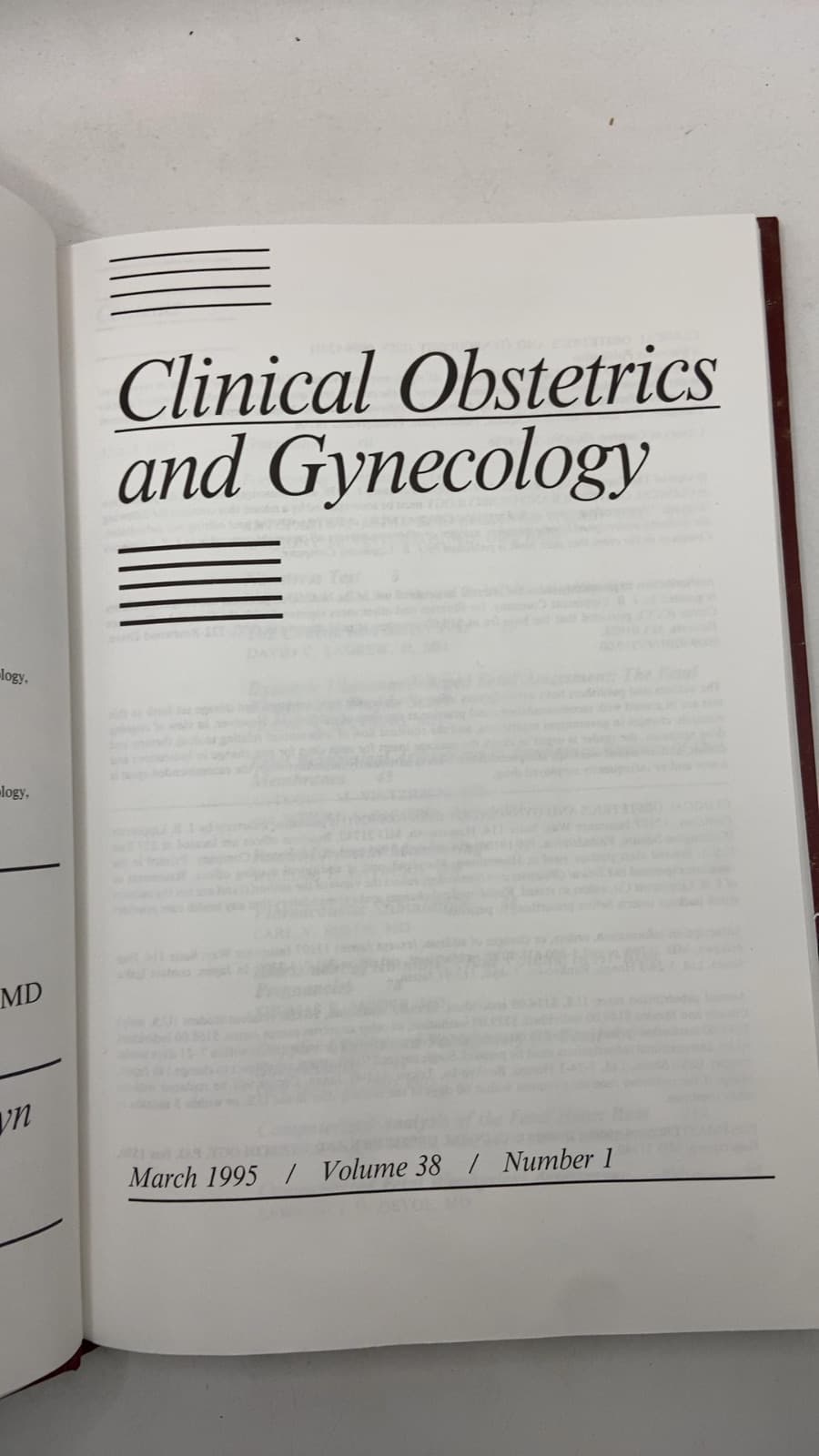 Clinical Obstetrics and Gynecology - title page