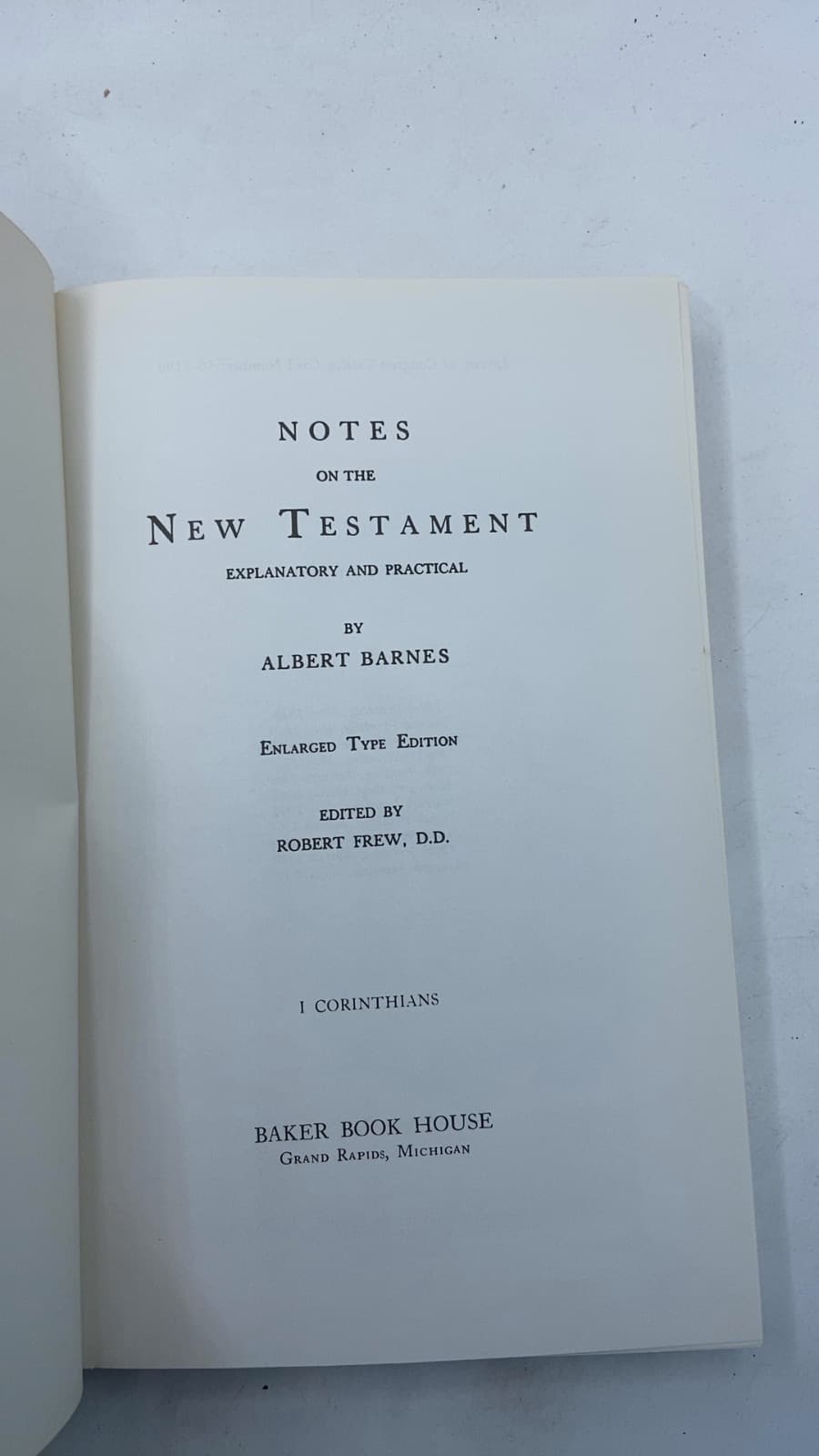 Notes on the New Testament: 1 Corinthians by Albert Barnes - title page