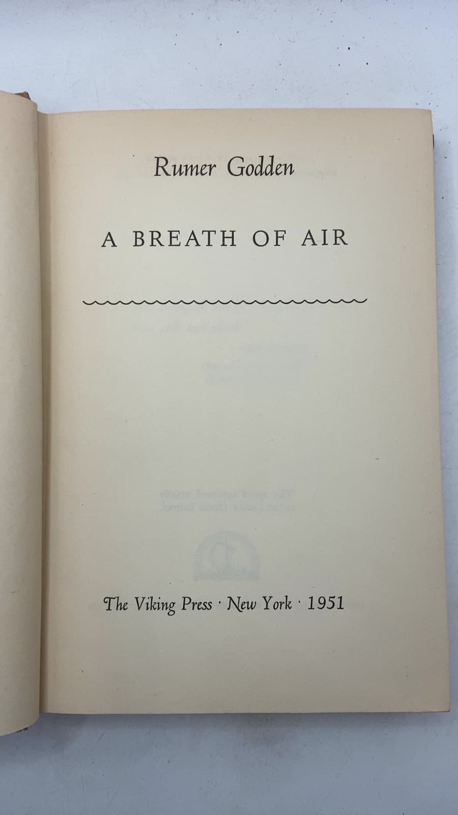 A Breath of Air by Rumer Godden - title page