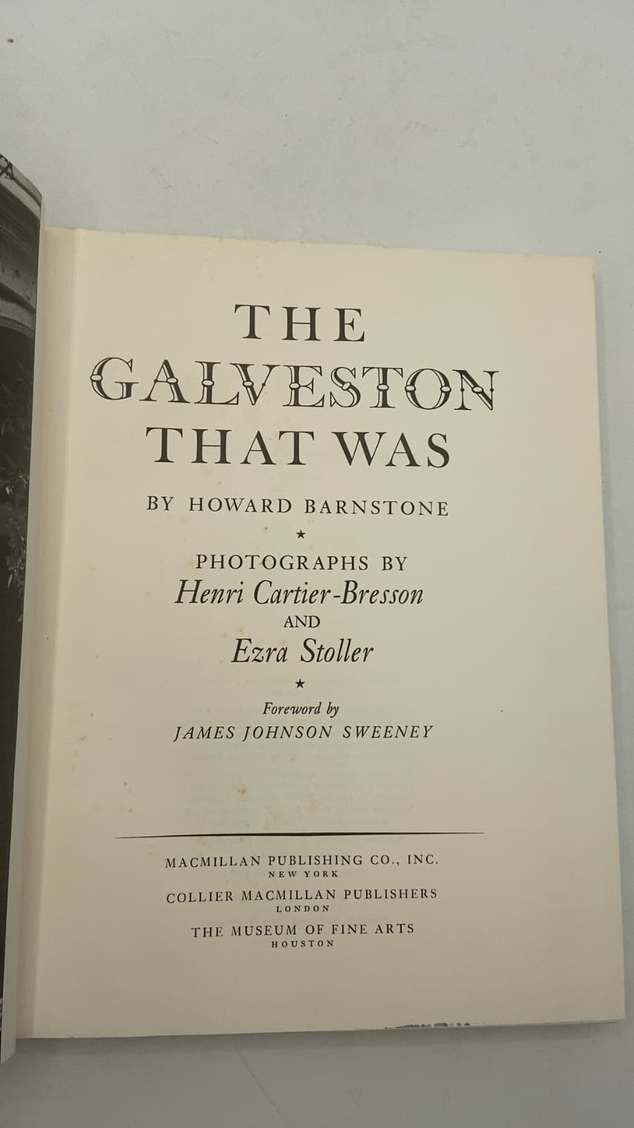THE Galveston That WAS by Howard Barnstone - title page