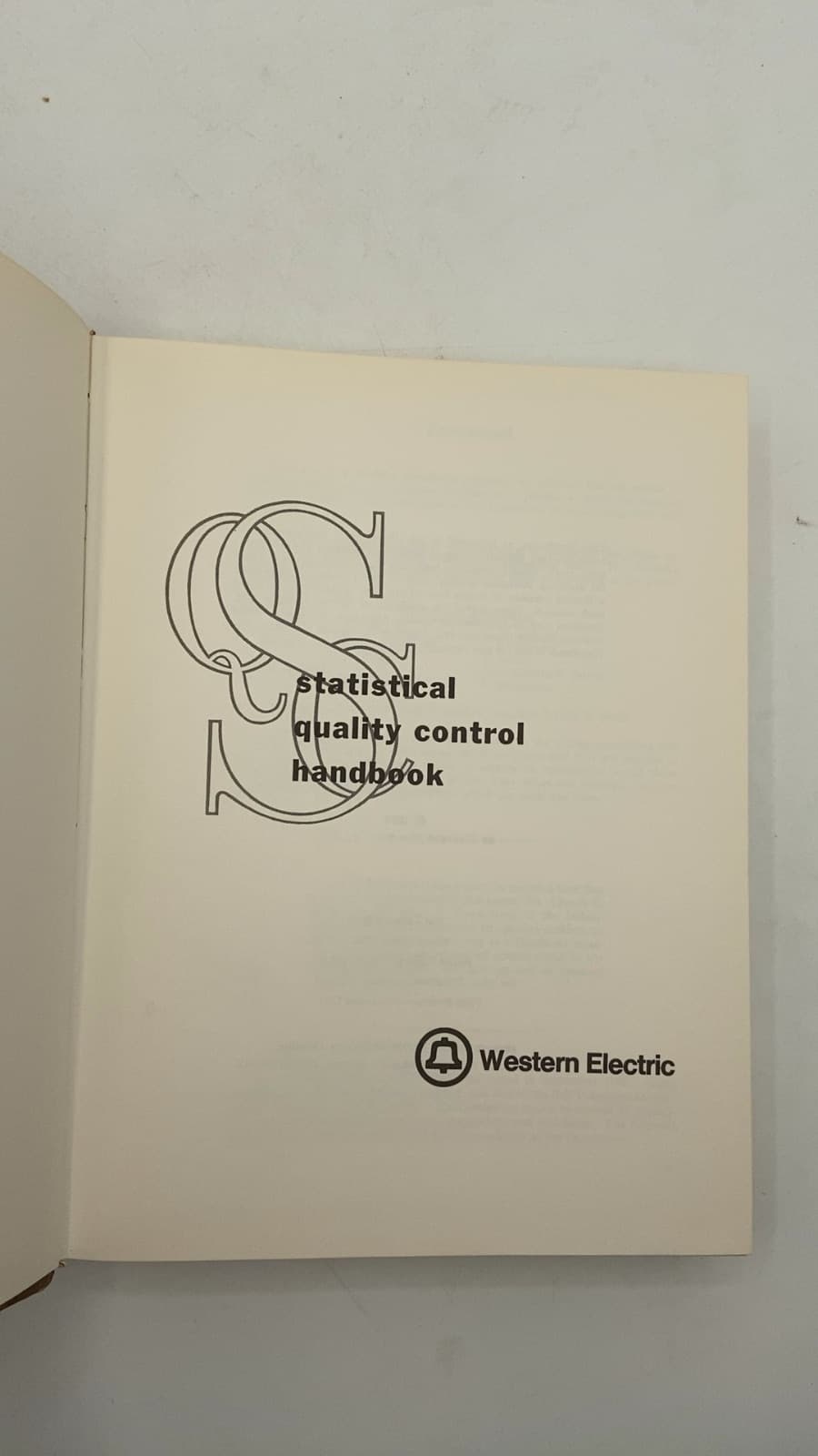 Statistical Quality Control Handbook - title page