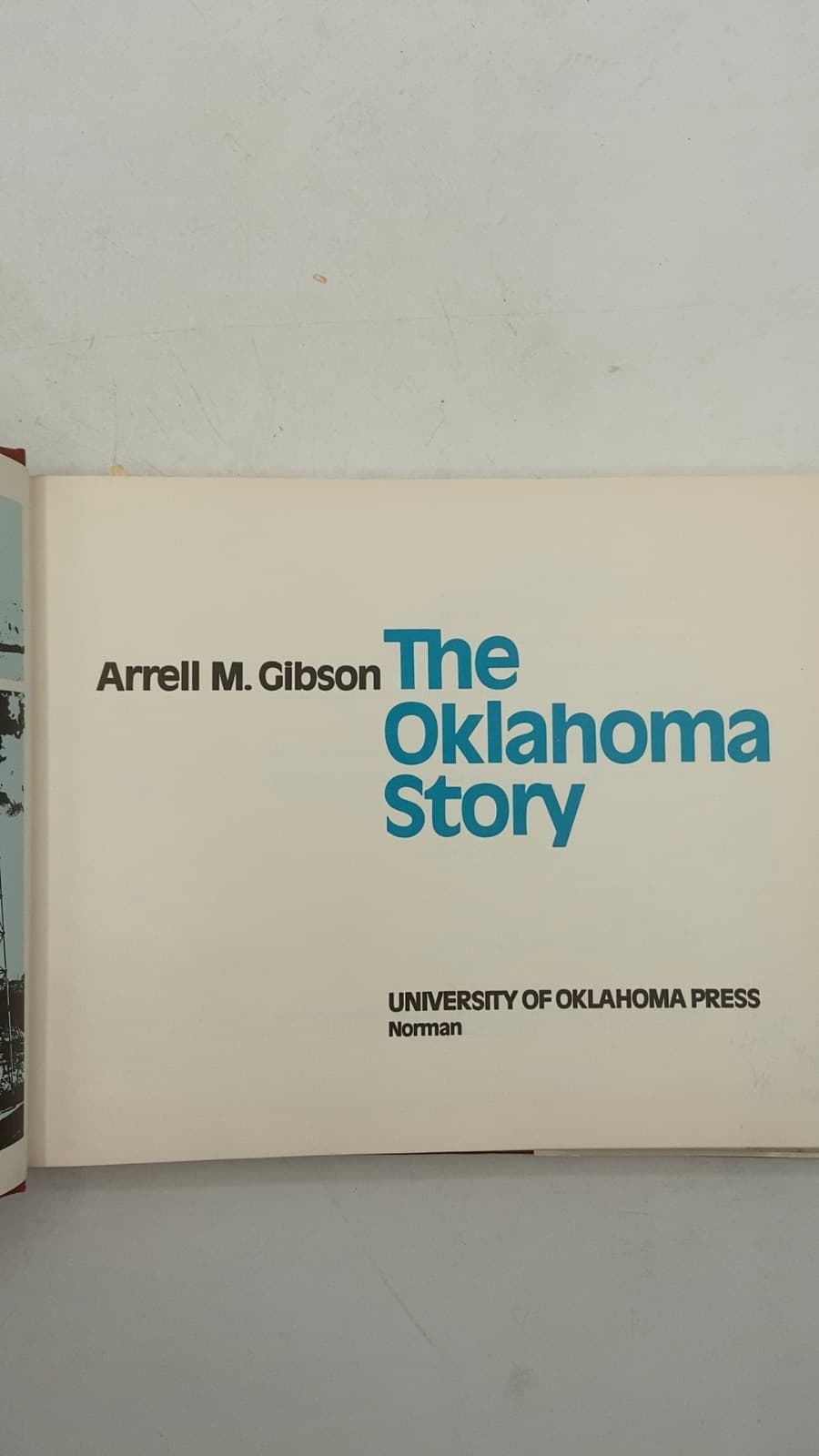 The Oklahoma Story by Arrell M. Gibson - title page