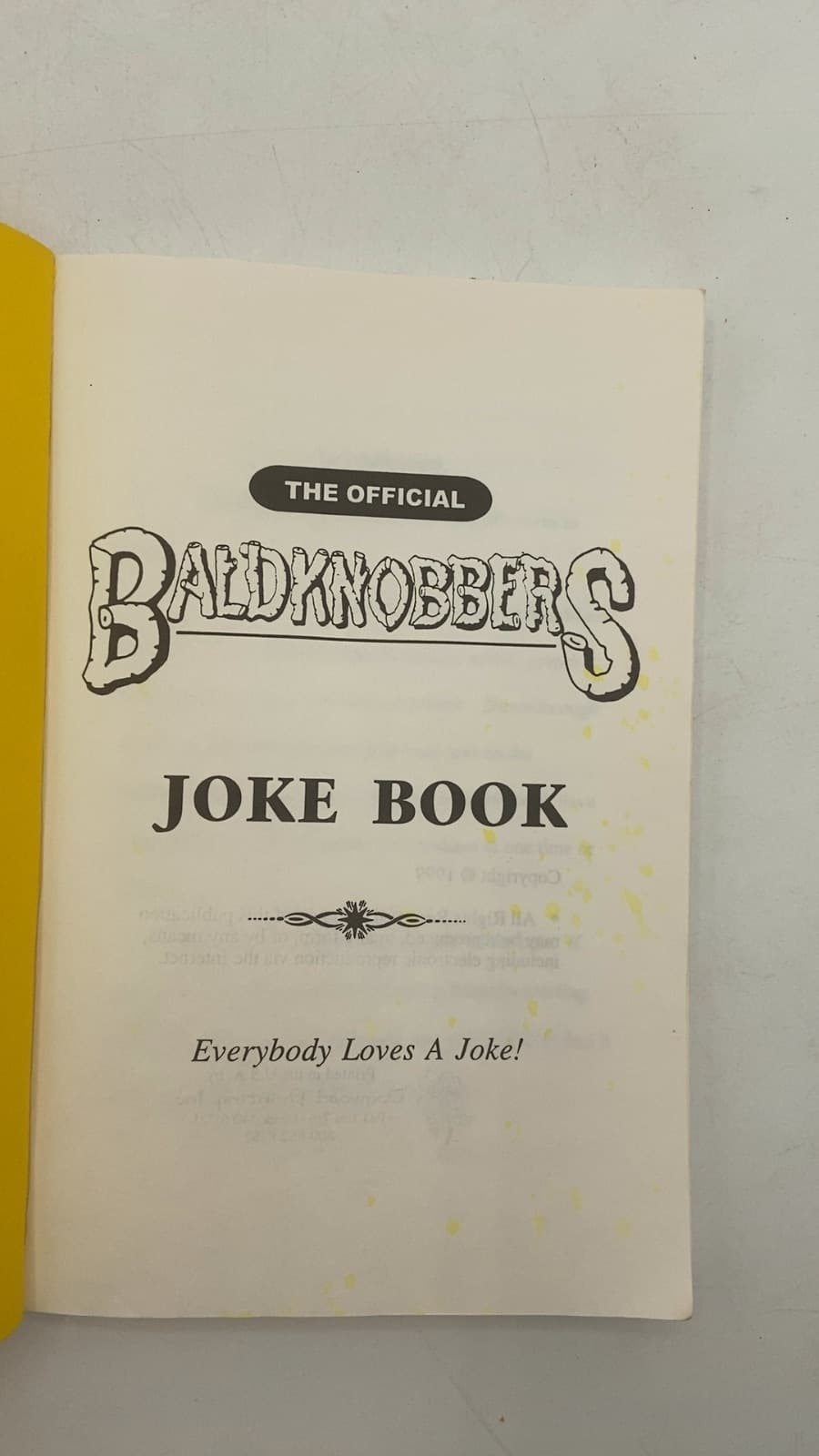 THE Official Baldknobbers Joke Book - title page