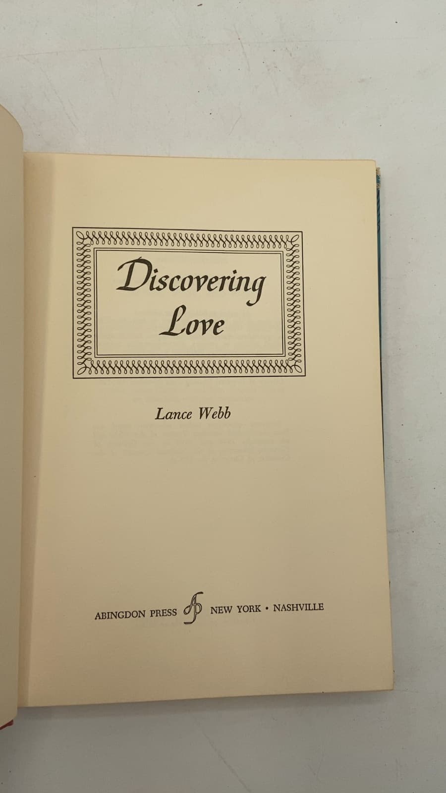 Discovering Love by Lance Webb - title page