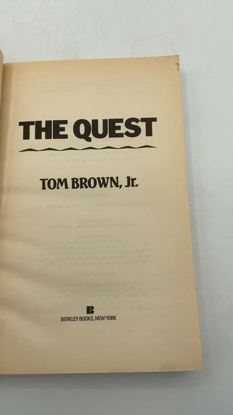 THE Quest by Tom Brown, Jr. - title page