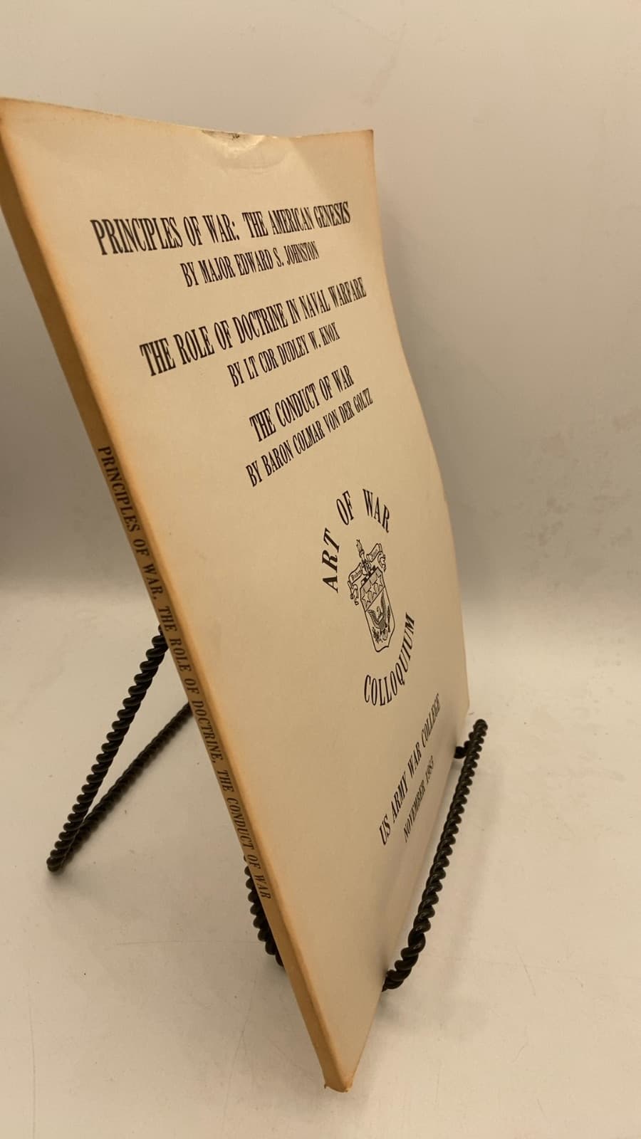 Principles of War: The American Genesis by Major Edward S. Johnston - front cover