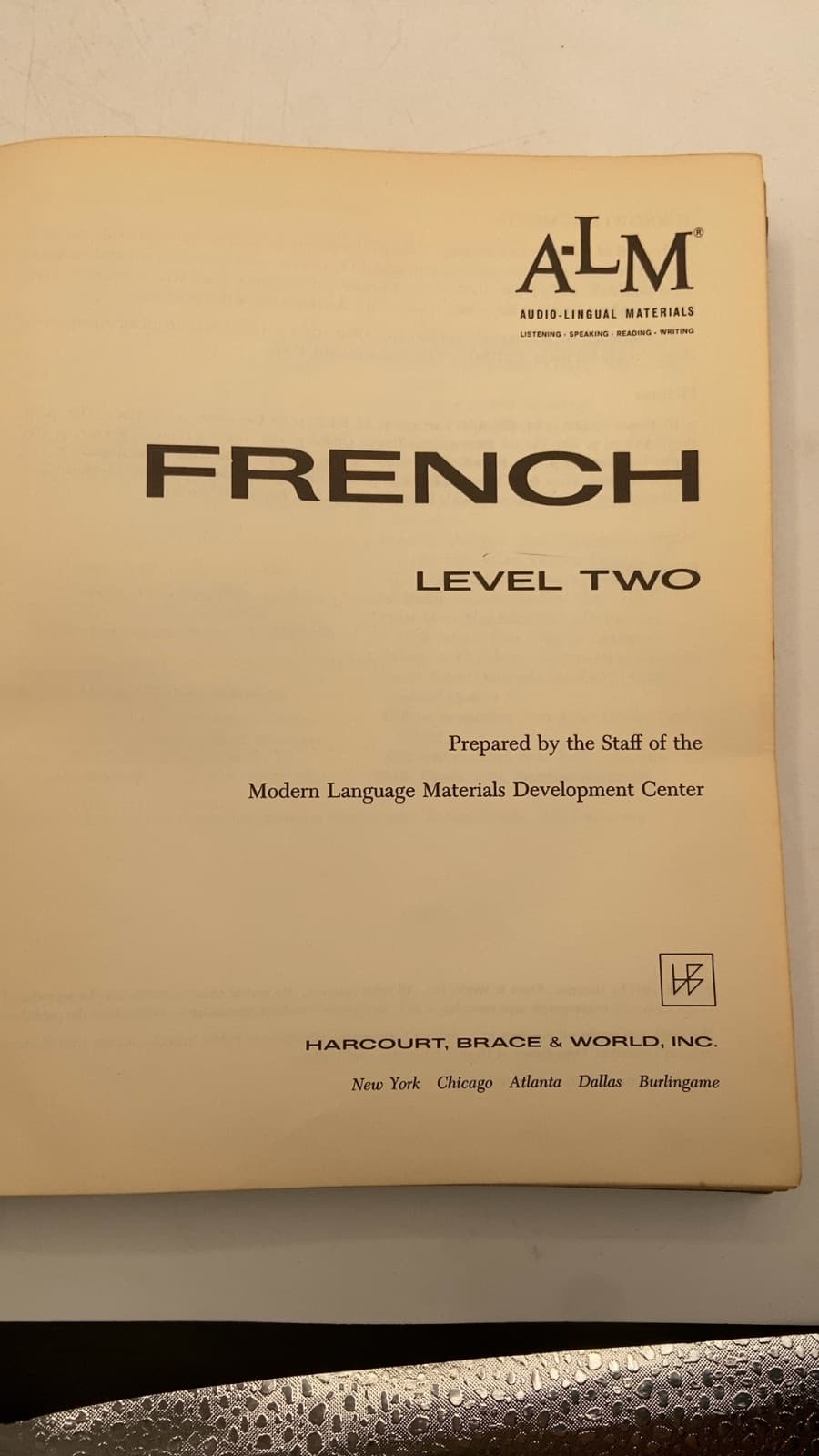 A-LM French Level Two by Prepared by the Staff of the Modern Language Materials Development Center - title page