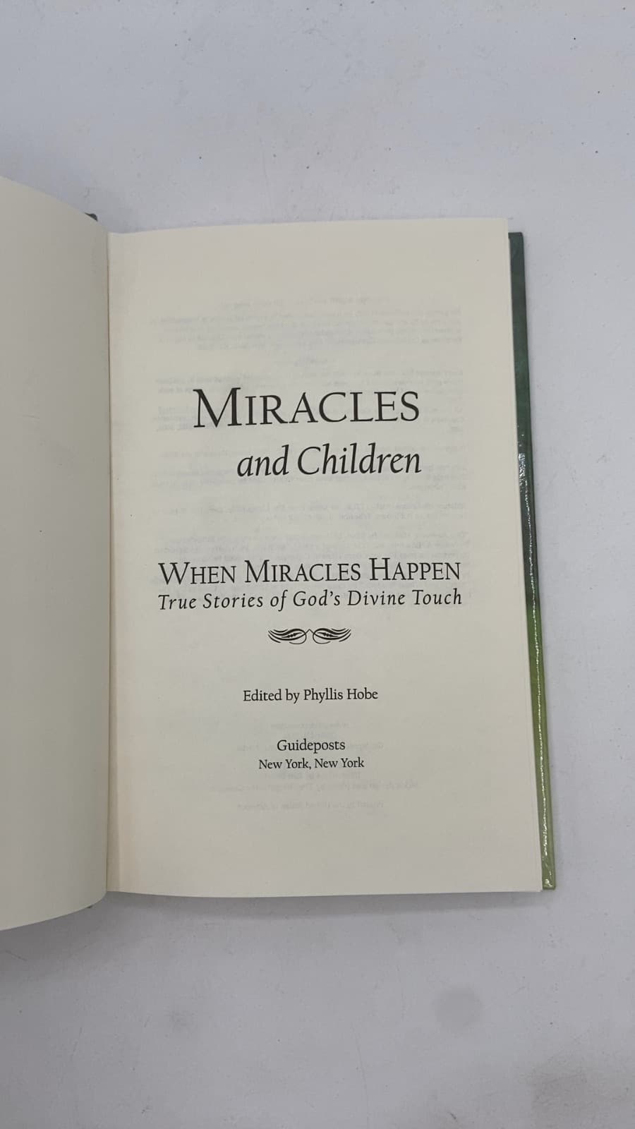 Miracles and Children by Edited by Phyllis Hobe - title page