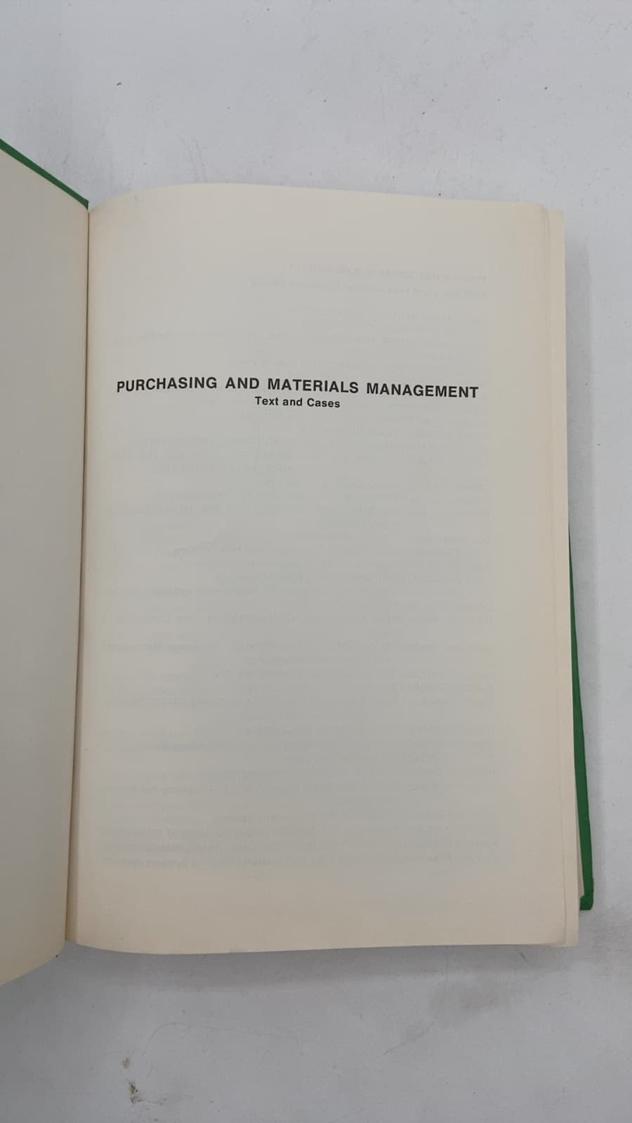 Purchasing and Materials Management: Text and Cases by Lamar Lee, Jr., Donald W. Dobler - title page