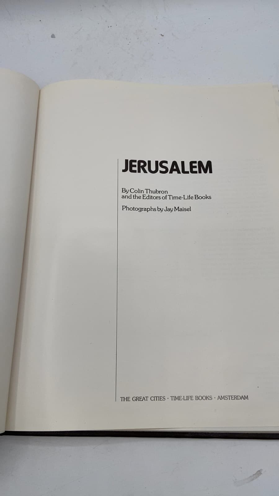 Jerusalem by Colin Thubron and the Editors of Time-Life Books - title page