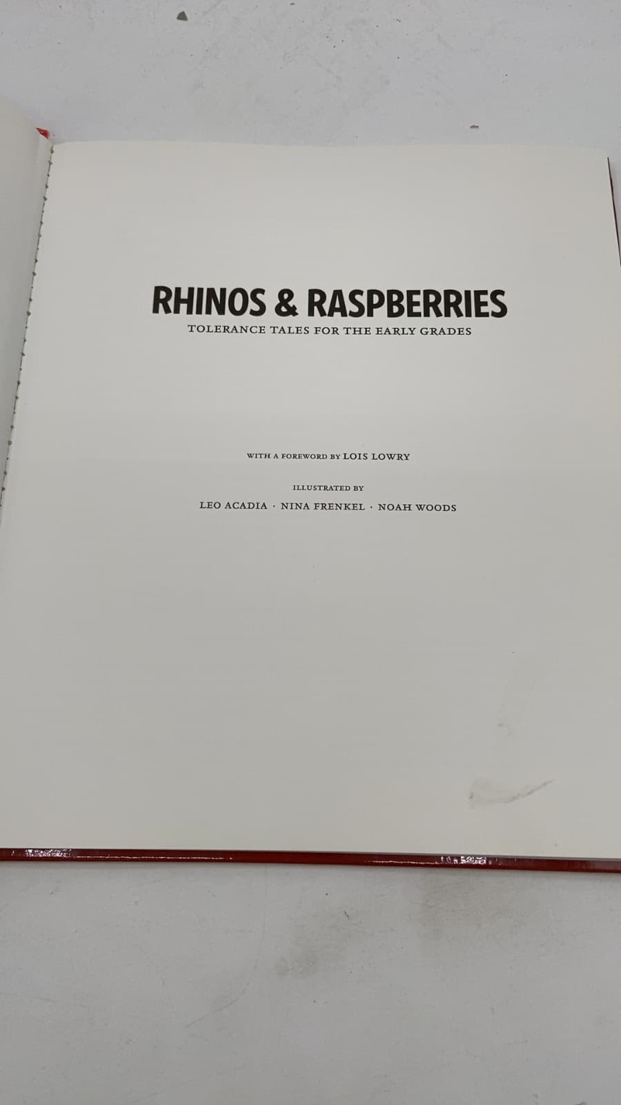 Rhinos & Raspberries: Tolerance Tales FOR THE Early Grades - title page