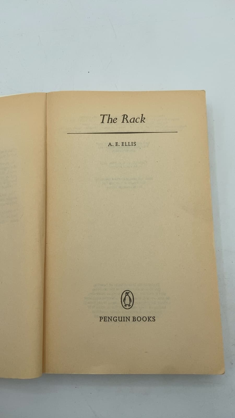 The Rack by A. E. Ellis - title page