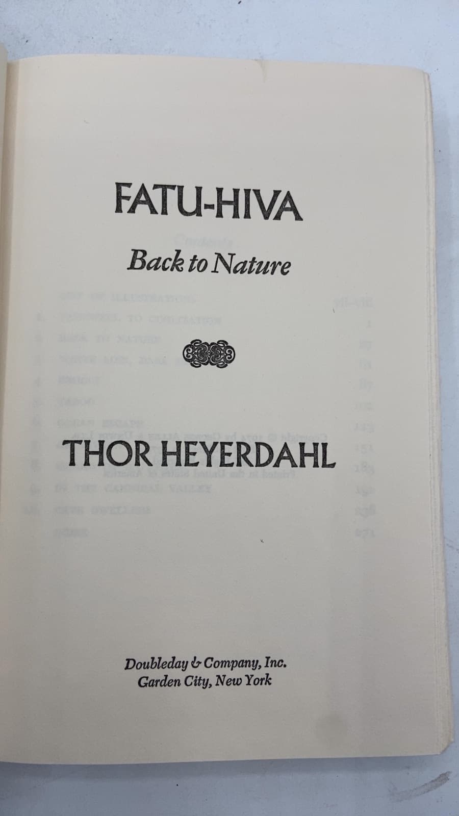 Fatu-Hiva: Back to Nature by Thor Heyerdahl - title page