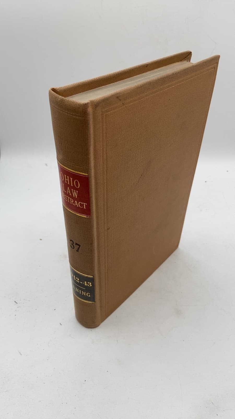 The Ohio Law Abstract Volume 37 by Sheldon R. Laning, Editor - front cover