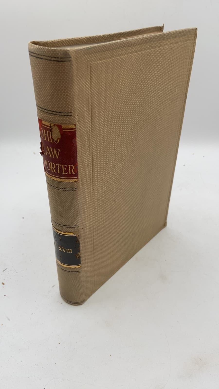 Vol XVIII. THE Ohio LAW Reporter - front cover