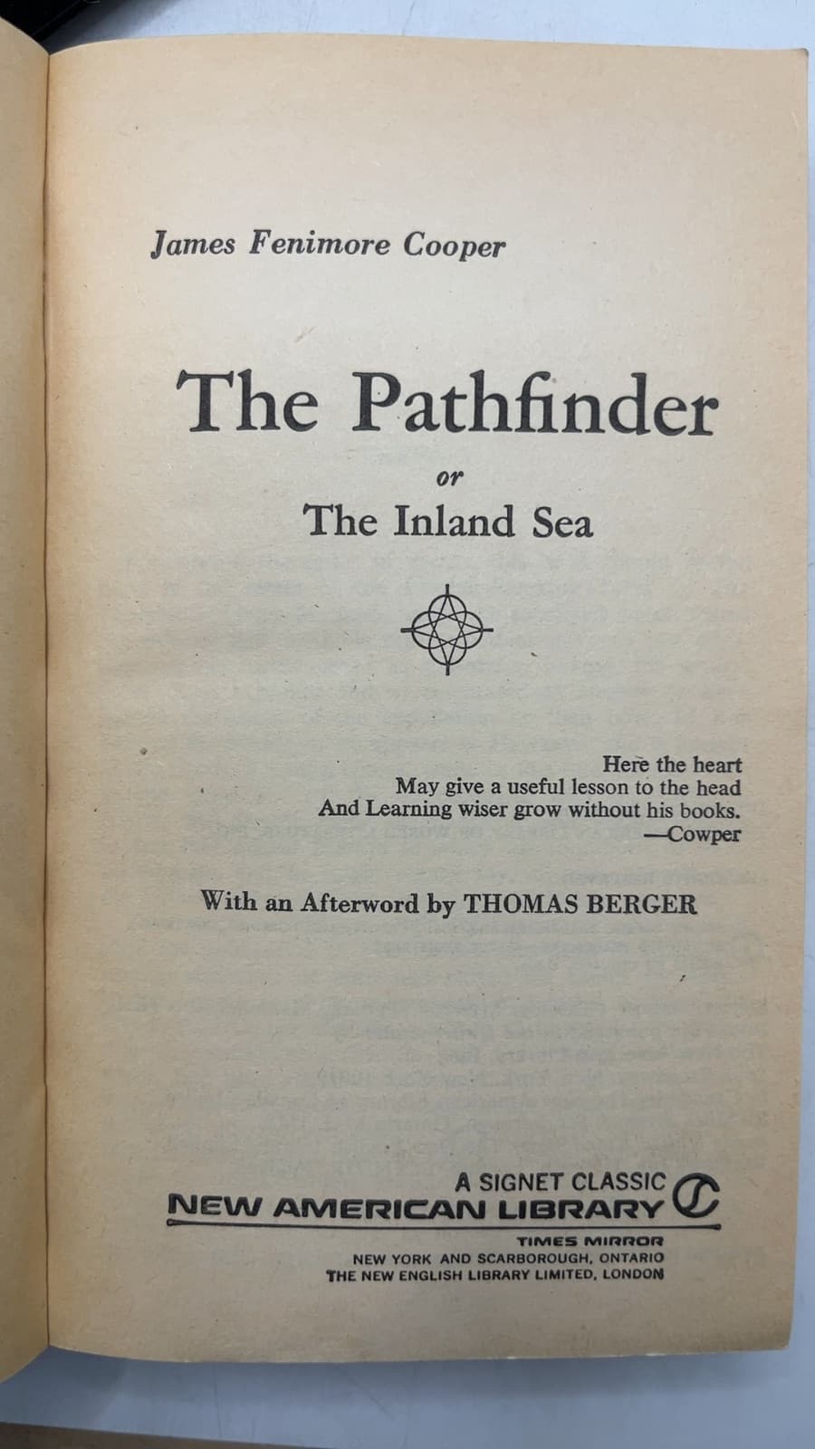 The Pathfinder or The Inland Sea by James Fenimore Cooper - title page