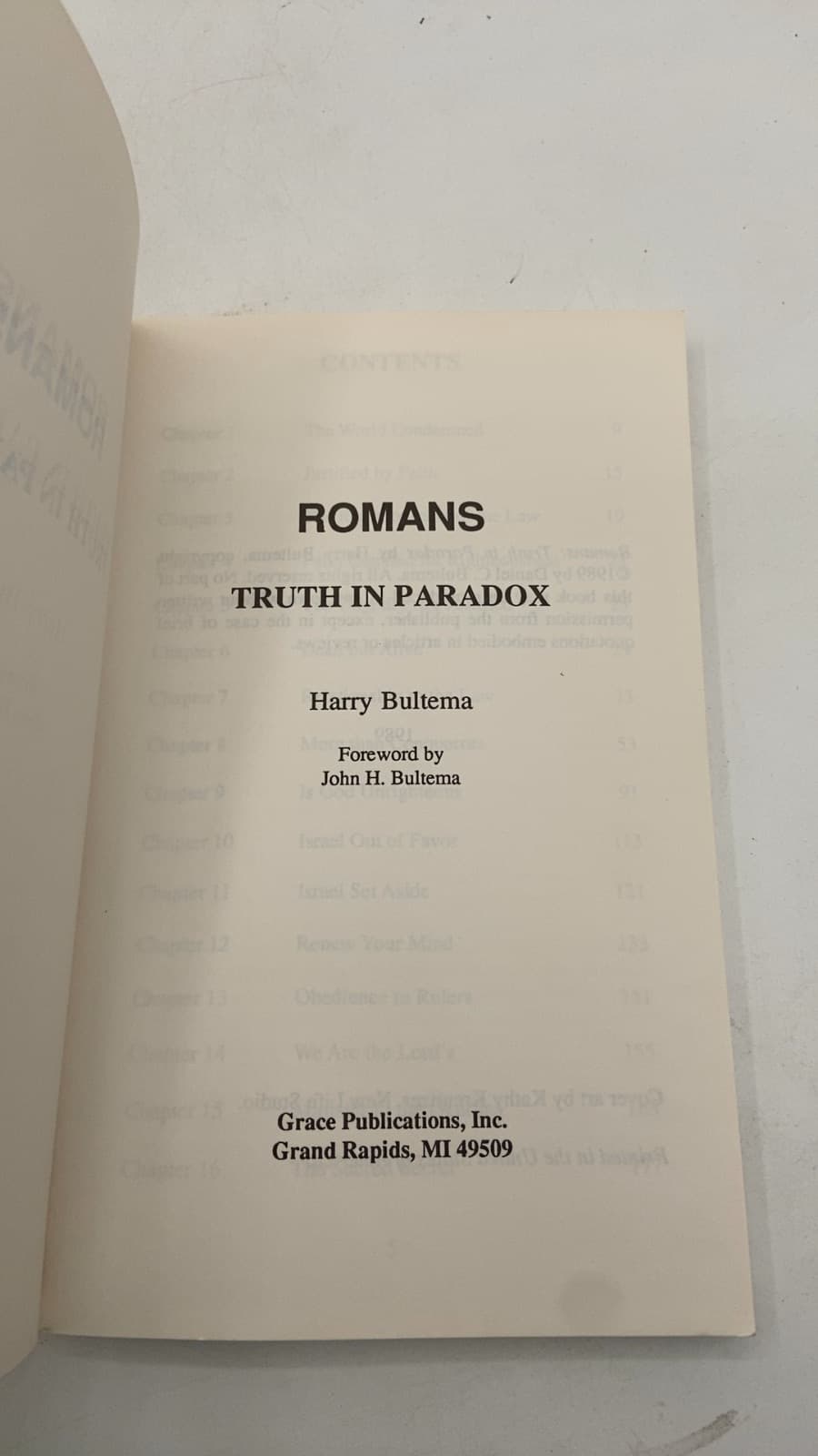 Romans: Truth in Paradox by Harry Bultema - title page