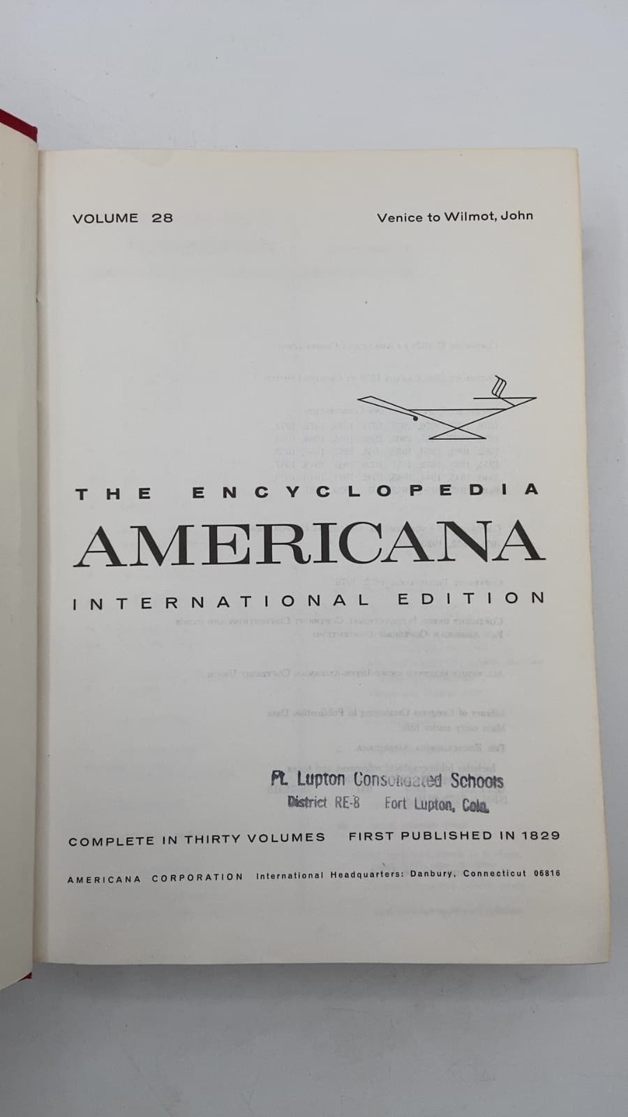 The Encyclopedia Americana Vol. 28 - title page