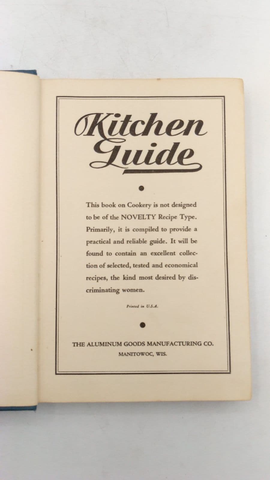 Kitchen Guide - title page