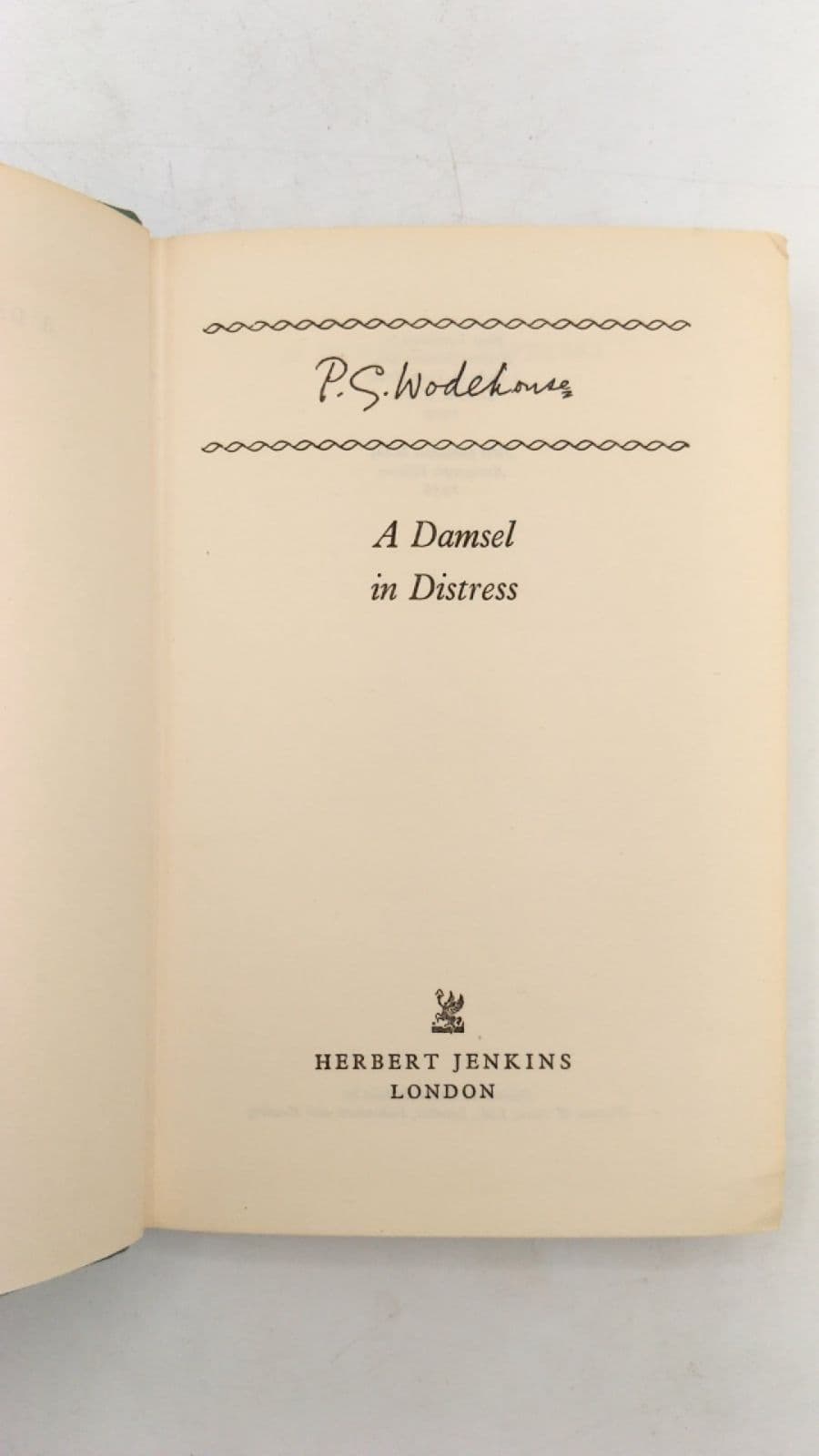 A Damsel in Distress by P.G. Wodehouse - title page